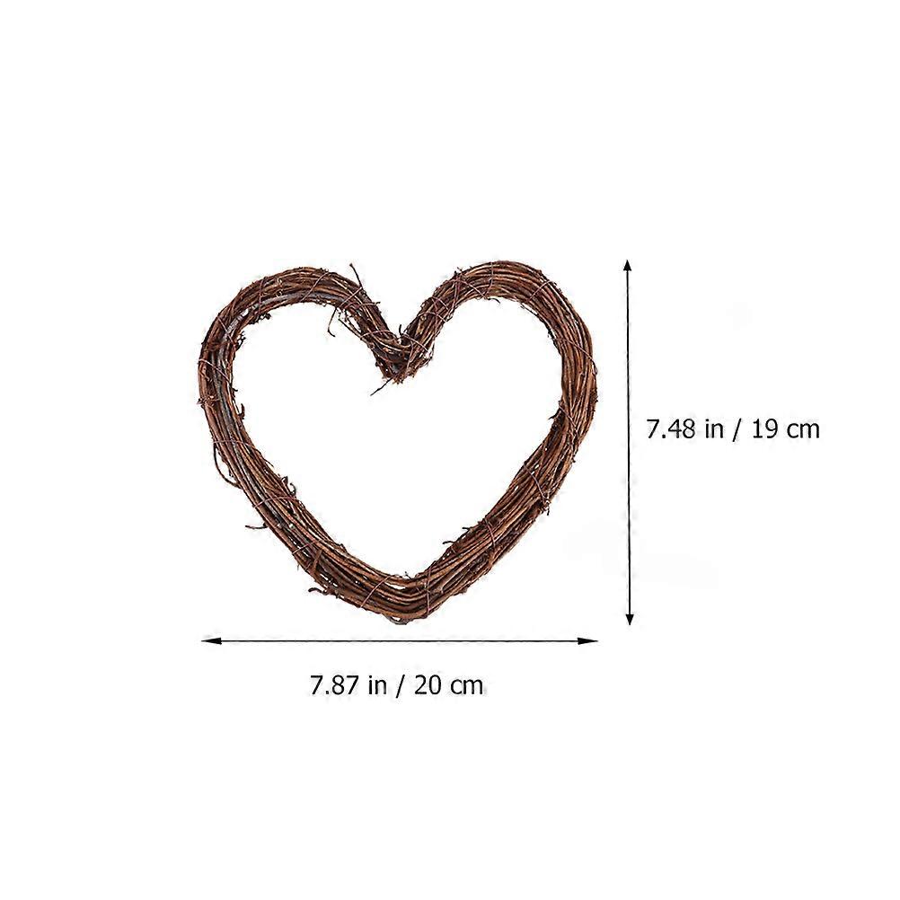 Rattan Christmas Tree Pendant Ornamental Decorations 21 Pcs Heart Shape Suitable For Winter Party Atmosphere