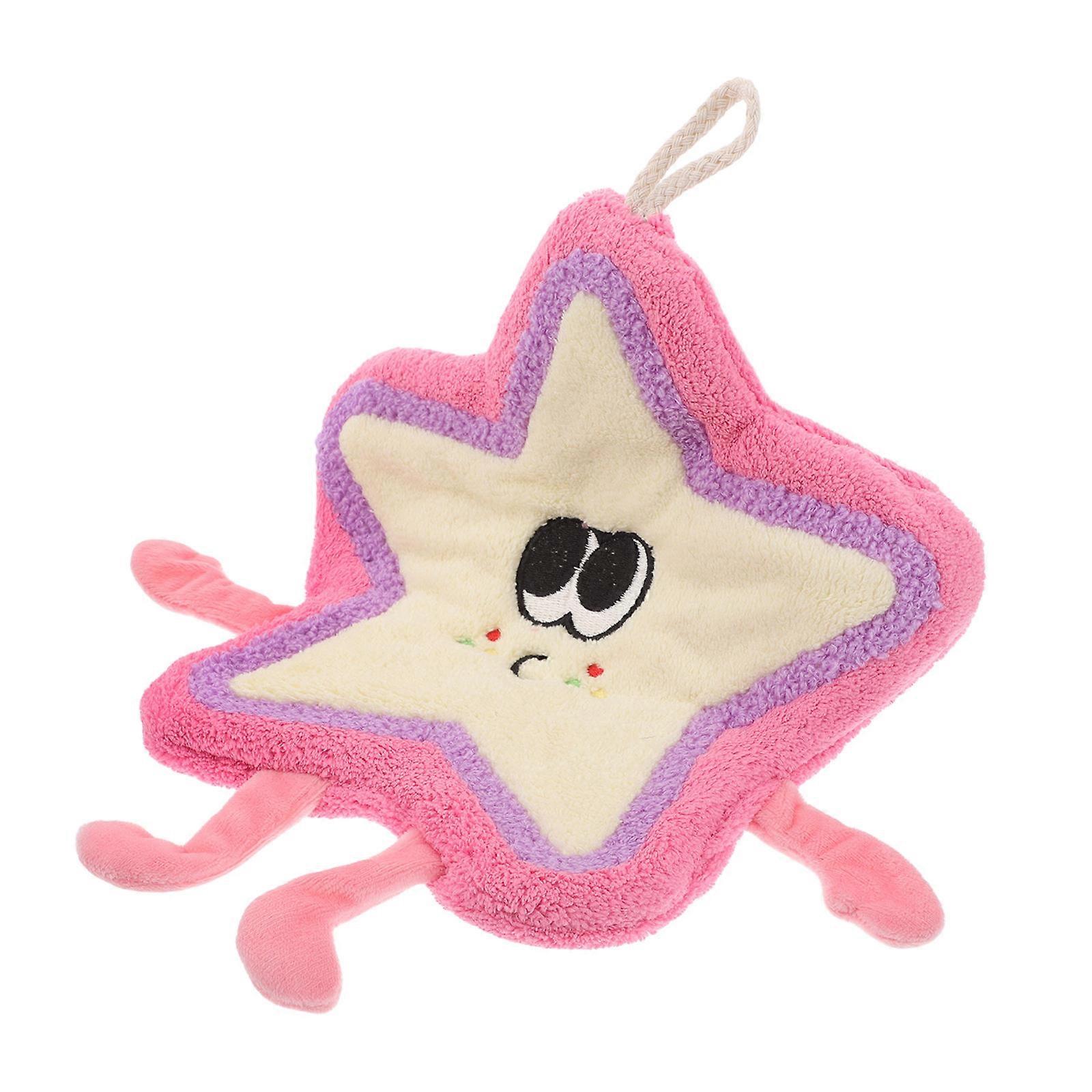 Soft and Absorbent 3Pcs Star Shaped Towels with Hanging Loop for Travel Kitchen and Bathroom Use