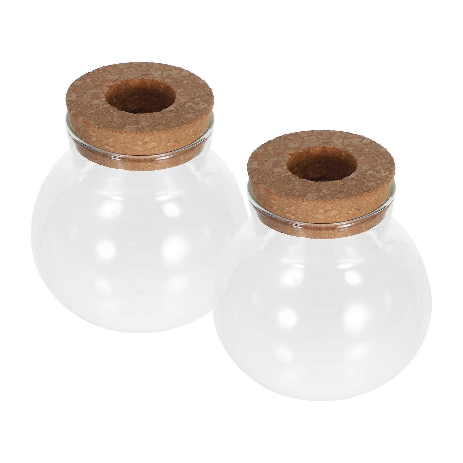 Glass Propagation Vase Hydroponic Plant Container for Desk Use 4Pcs