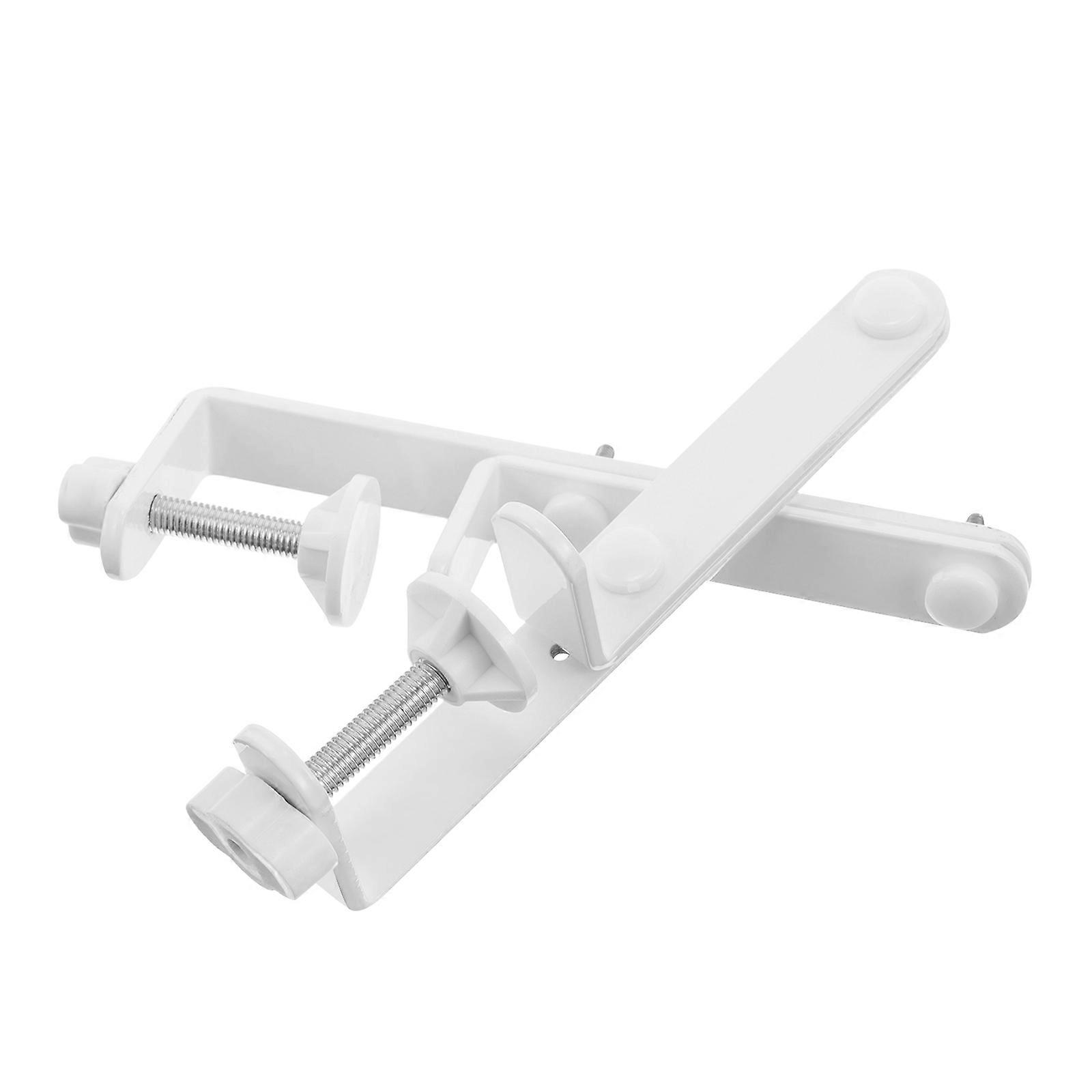 T-Shaped Tabletop Pegboard Holder For Desk Edge Fixing Workspace Organization White Color 2Pairs