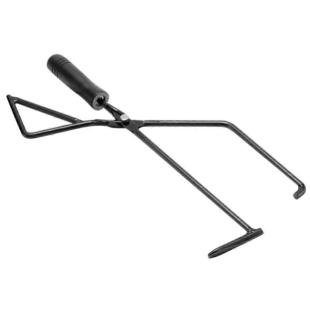 Charcoal Clip Fireplace Tong Barbecue Tool Portable Black 1Pack