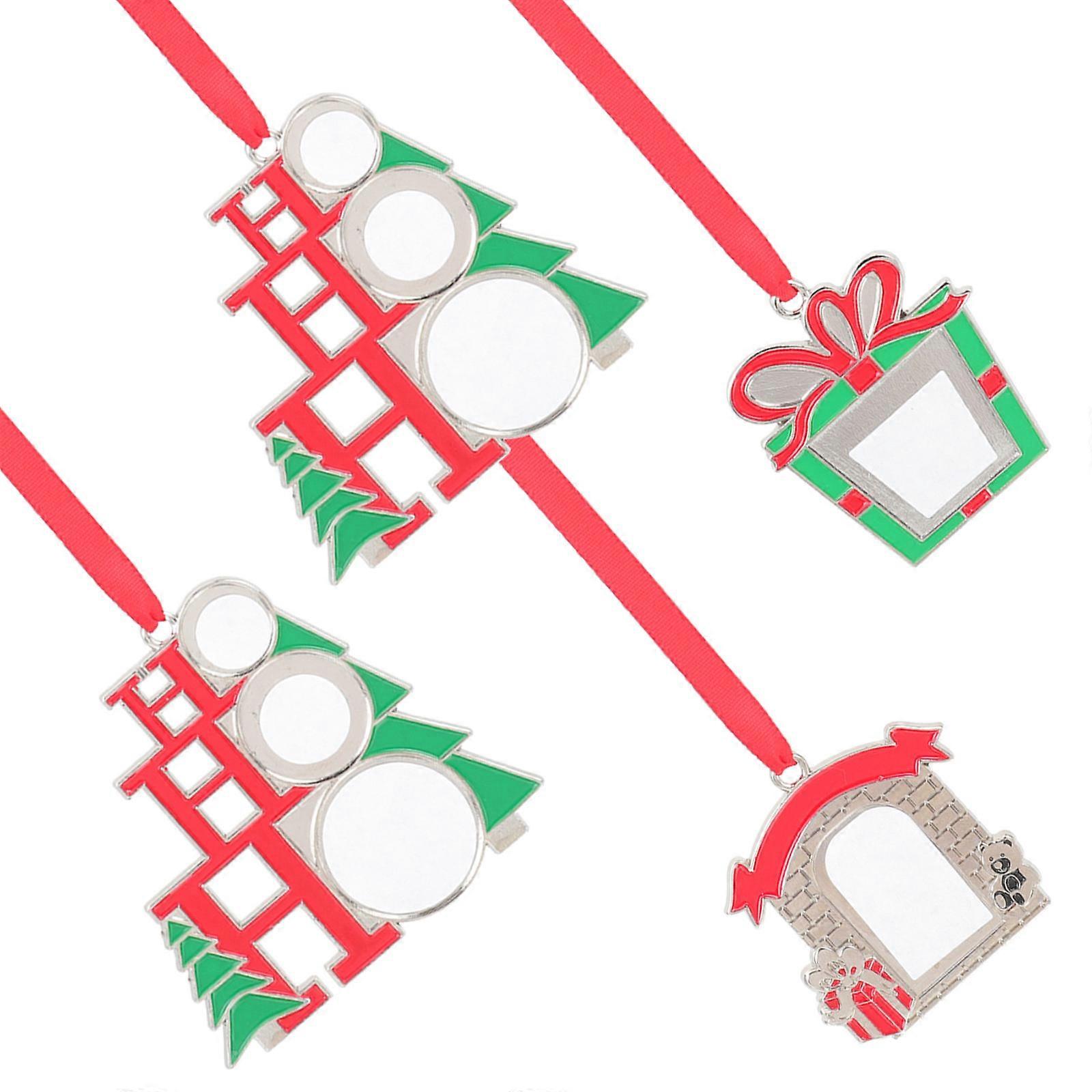 Christmas Pendant Sublimation Blanks 8 Pcs Decorative Use for Home Decor Coffee Shop Office Multi Color Features