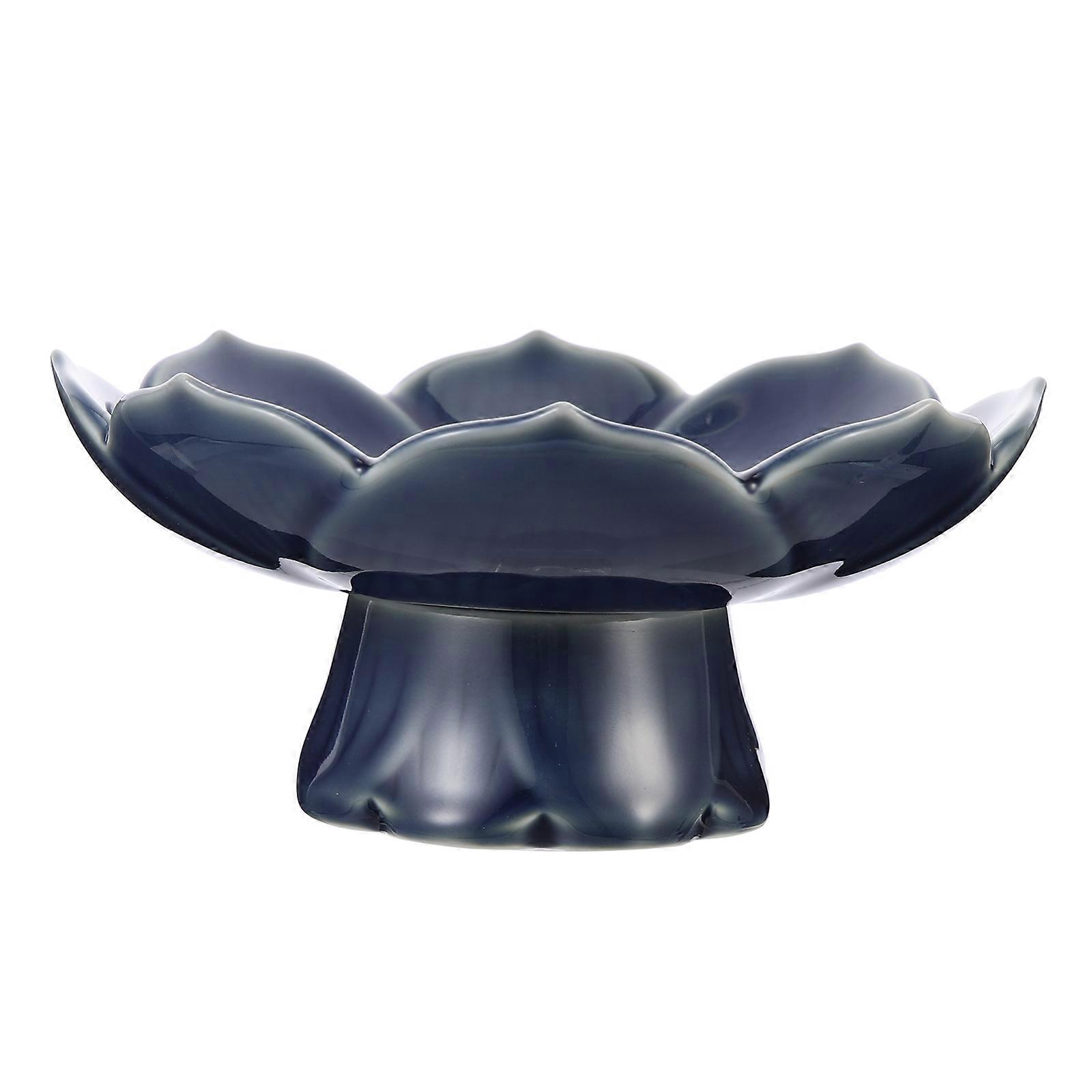 Footed Ceramic Fruit Bowl for Home Use with 2Pcs Chinese Style