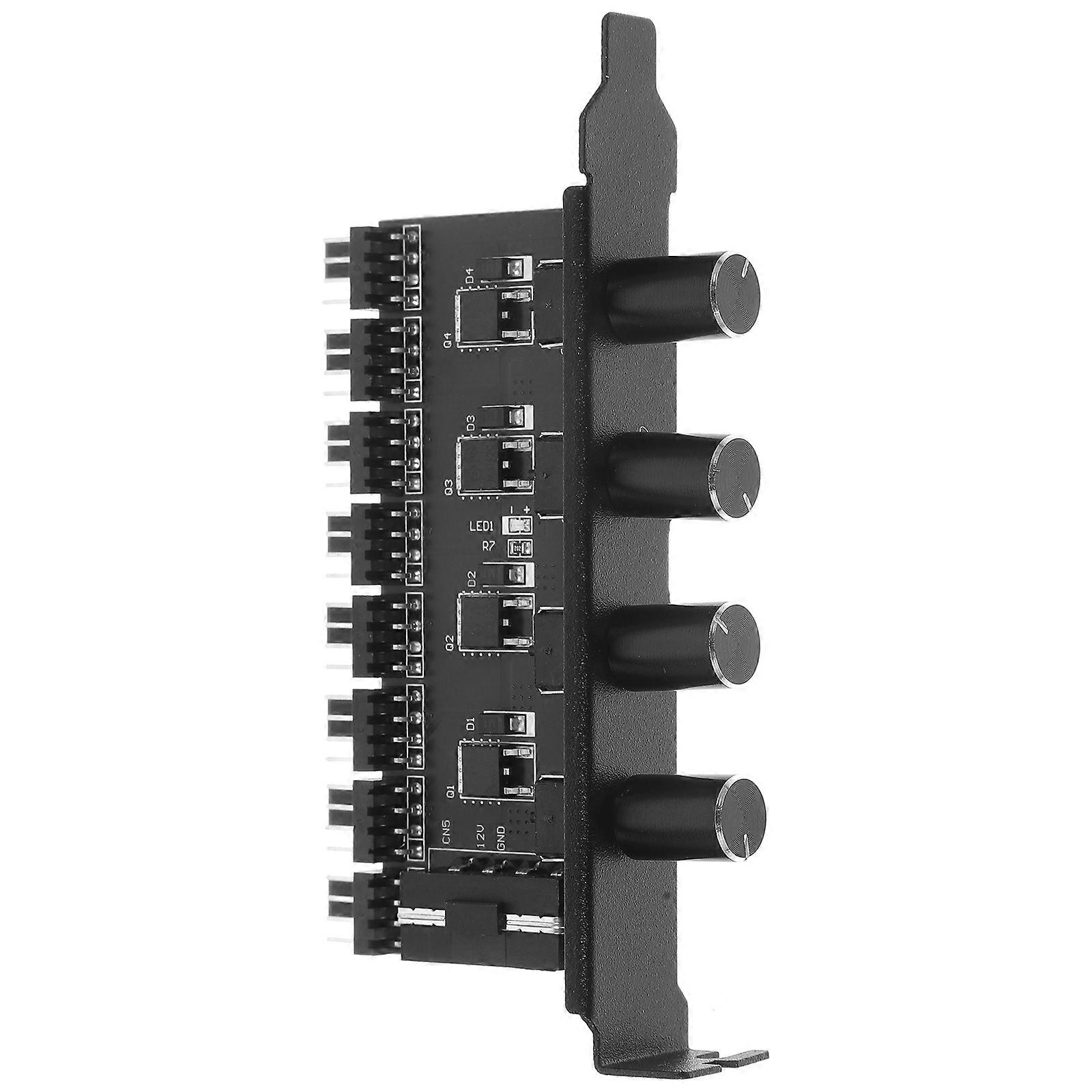 Computer Fan Extension Adapter Fan Hub for Cooling with 4-Pin Port 4Pcs Set