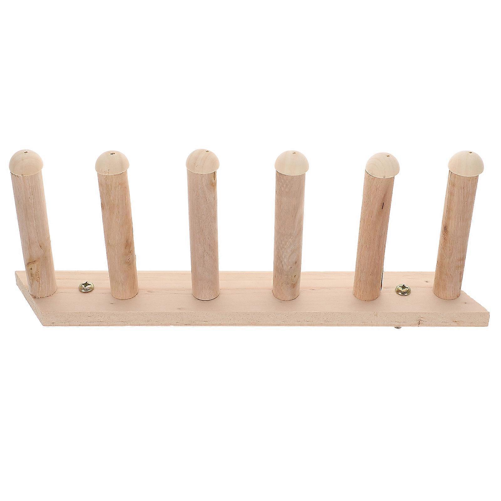 Wooden Cat Wall Furniture Climbing Board For Indoor Use Khaki Color Multi-Level Design 4pcs