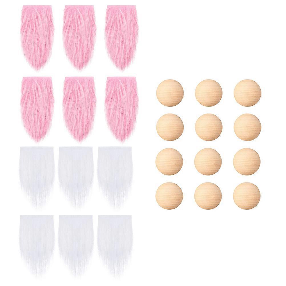 Fluffy Gnome Beard Handmade Doll Beard for Decoration 5Sets Multi Color