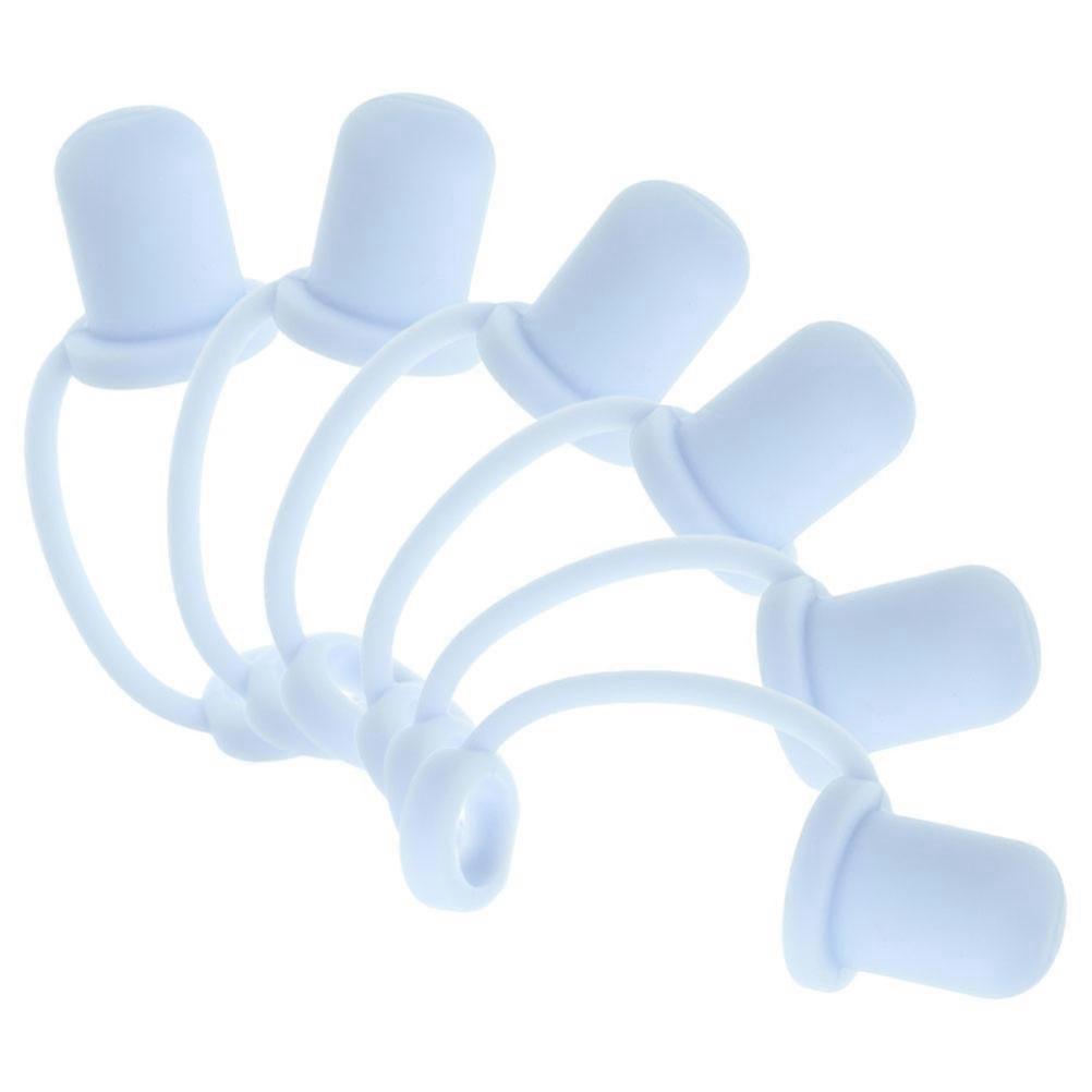 Dust-Proof Silicone Straw End Plugs Small Lightweight Decor For Straws 6Pcs