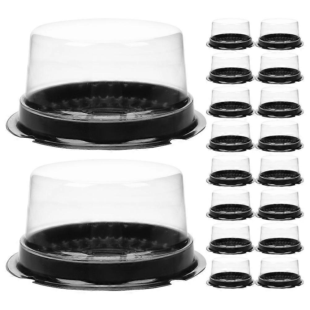 Cake Packaging Boxes Clear Lid Box for Dessert Food Small Cake Suitable for Baby Shower 5.4×4.3×2.6in 100Set