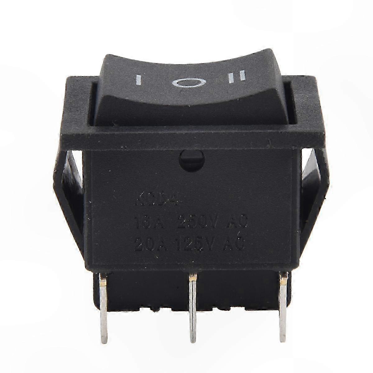 3-Position DPDT Rocker Switch with 6 Terminals, 16A 250VAC, 20A 125VAC, ON/OFF/ON Toggle for Marine Use