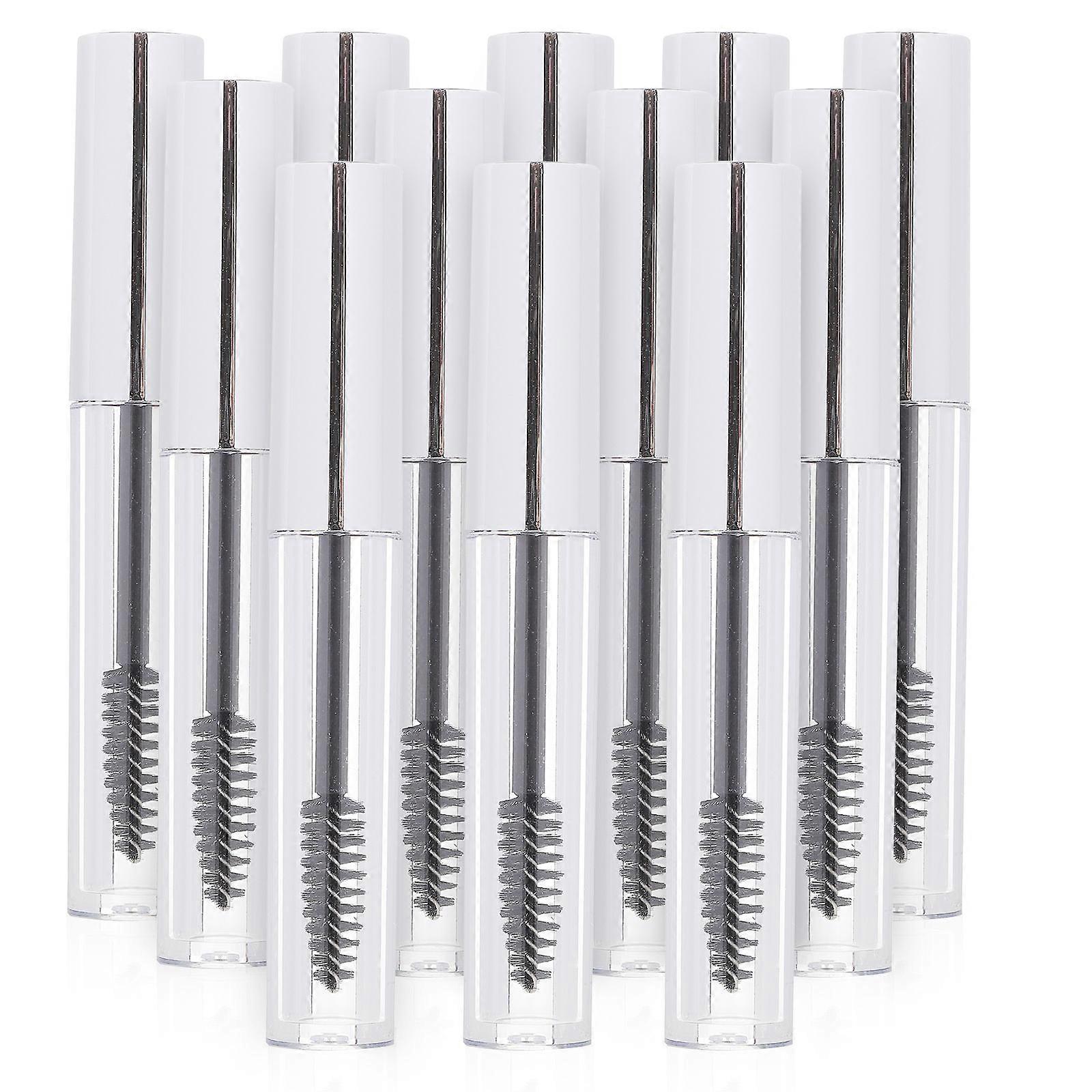 Refillable Mascara Container for DIY Use with Funnels 1Set Silver ABS