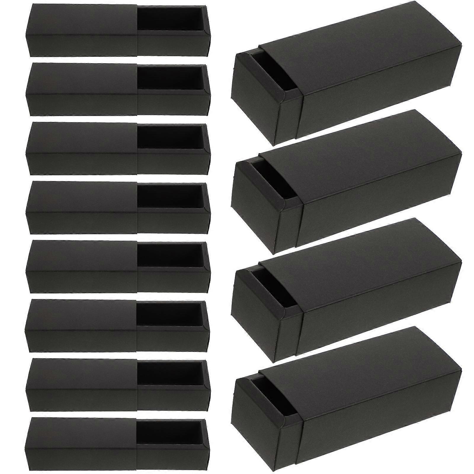 Lipstick Package Box Brown Kraft Drawer Box for Storage Use 24Pcs