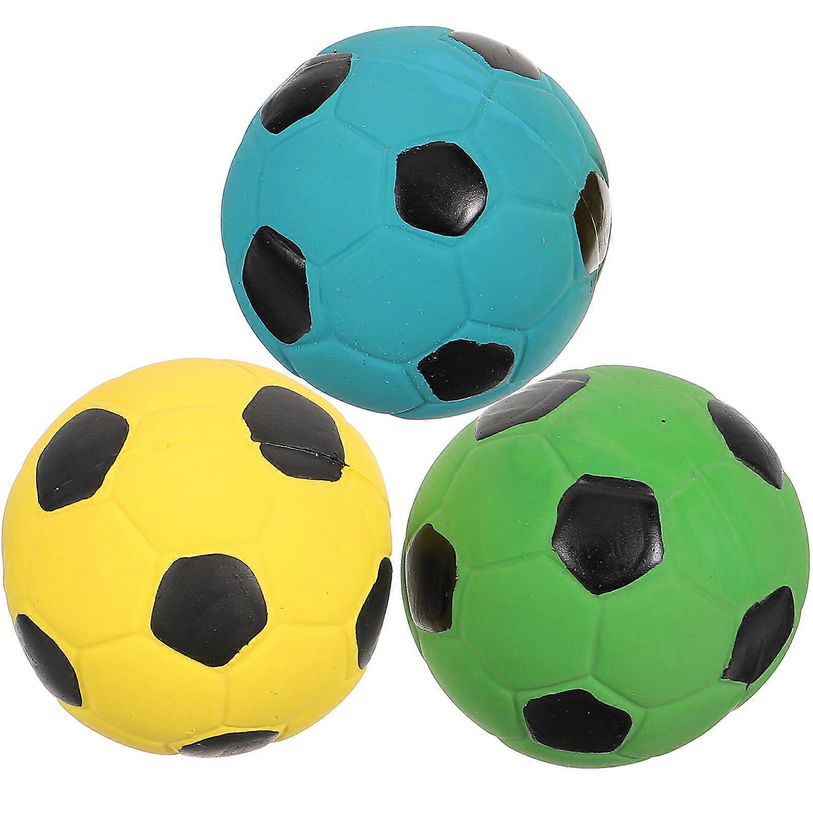 Sound Football Toy Latex Football Shape Ball Toy 6Pcs for Exercise