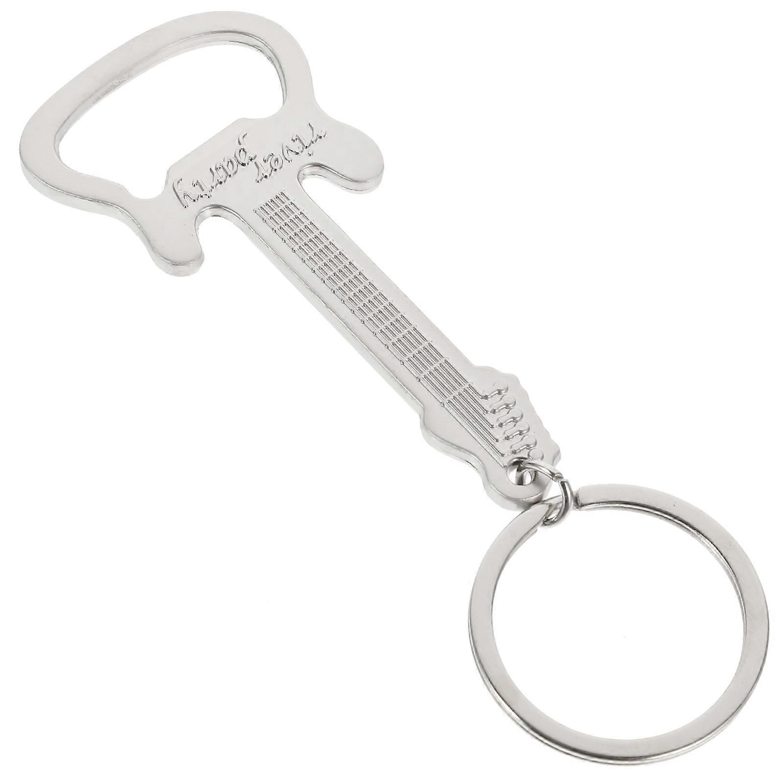 Creative Guitar Shape Bottle Opener for Keychain Use 5Pcs Pack