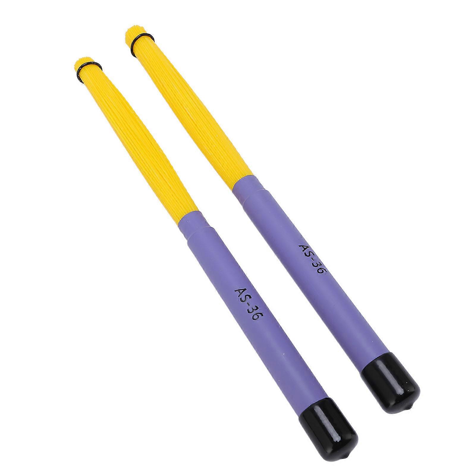 2Pcs Retractable Cajon Drum Brushes High Elastic Nylon ABS