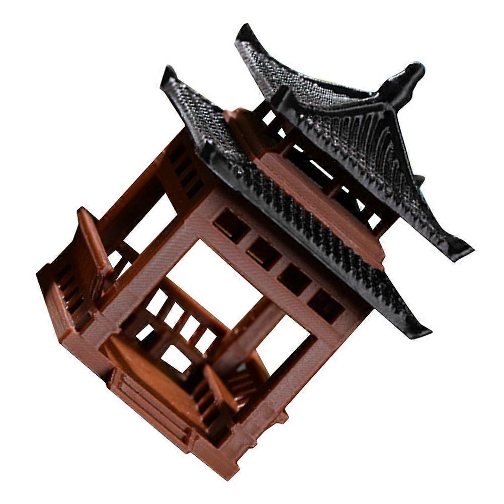 Landscaping Pavilion Statue for Aquarium Decoration 3Pcs Set