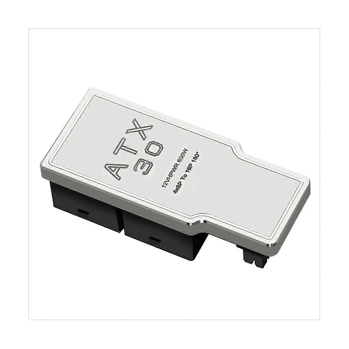 4X8Pin 40 Series Graphics Card ATX3.0 12VHPWR 12+4P 600W 180 Degree Power Converter for 4080 4090 Graphics Card Silver