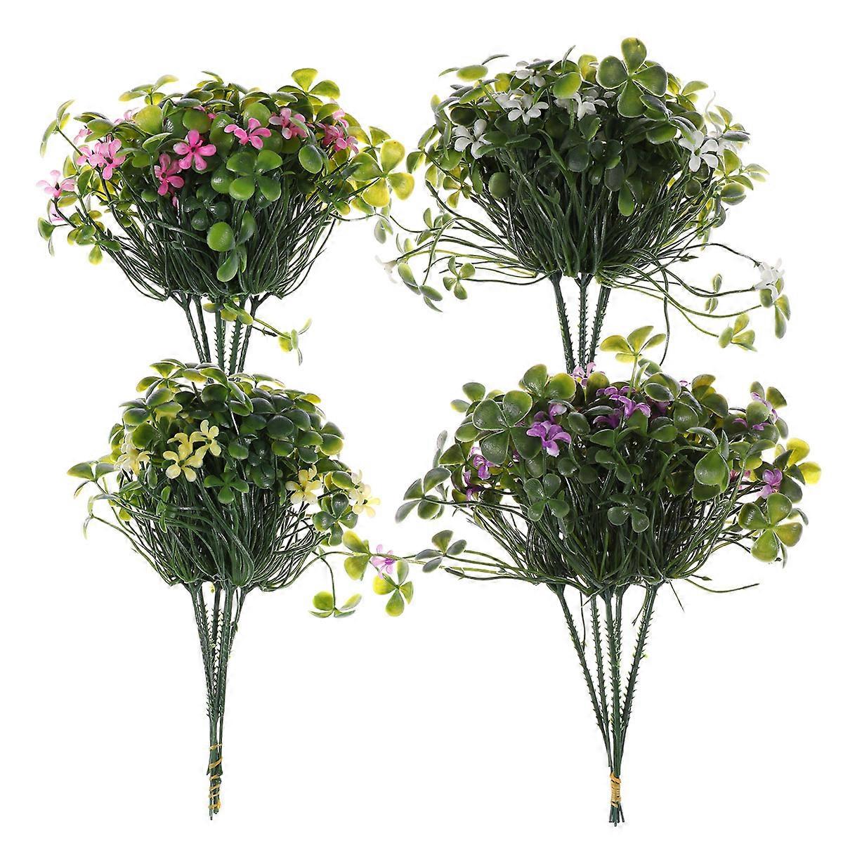 Green Plants Decoration Simulation Plant for Artificial Use 72Pcs