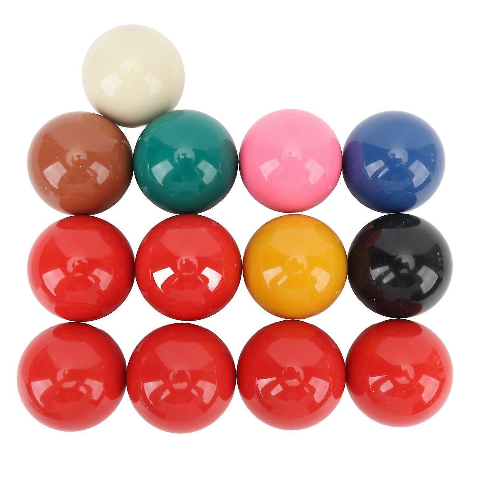 13pcs Snooker Balls Professional Standard 2.1in Diameter Replacement Resin Billiard Balls Set for Pool Tables