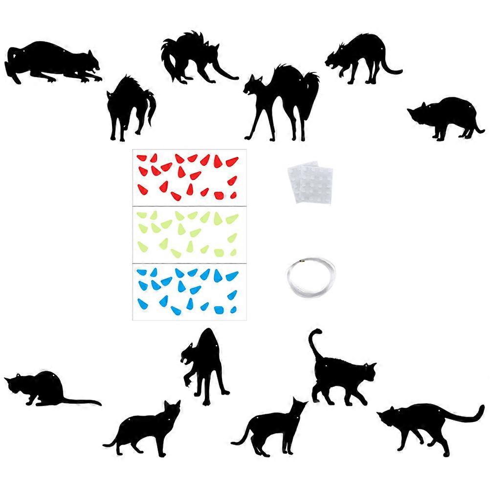 Decorative Cat Shape Wall Adhesive Stickers for Home and Office Decoration in Black Pp 1 Set