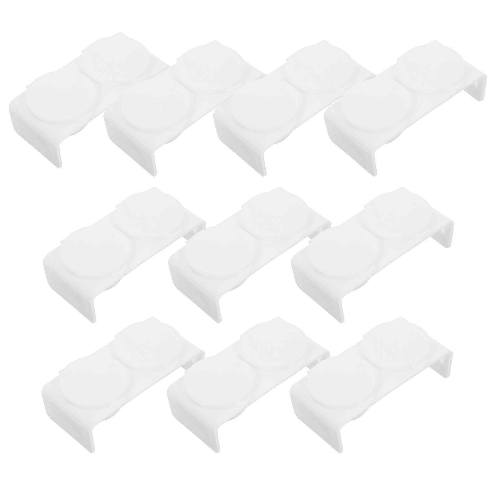 Double Holes Crystal Cup Double Covers for 20Pcs Manicure Use