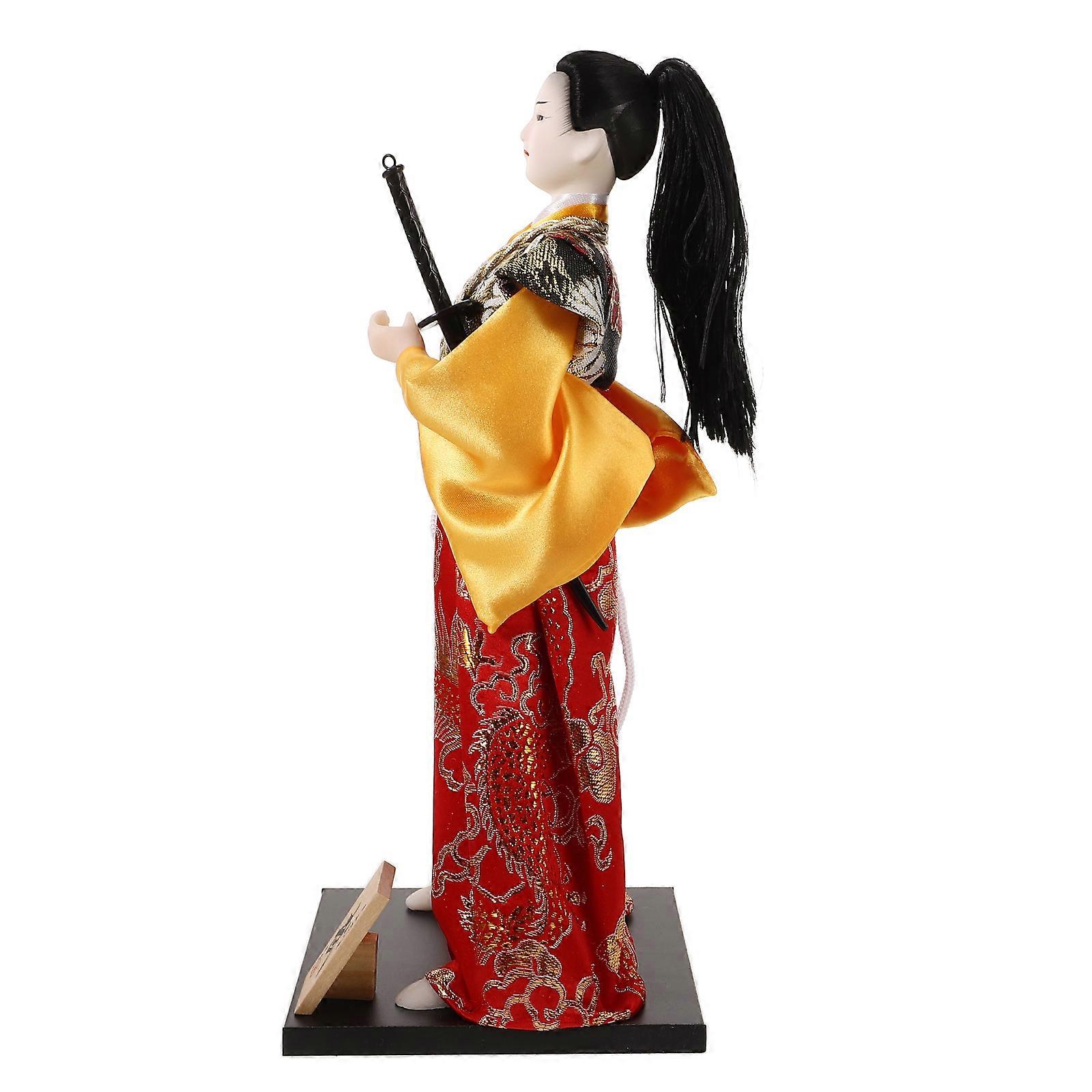 Decorative Japanese Samurai Doll for Home Display 3Pcs Collection