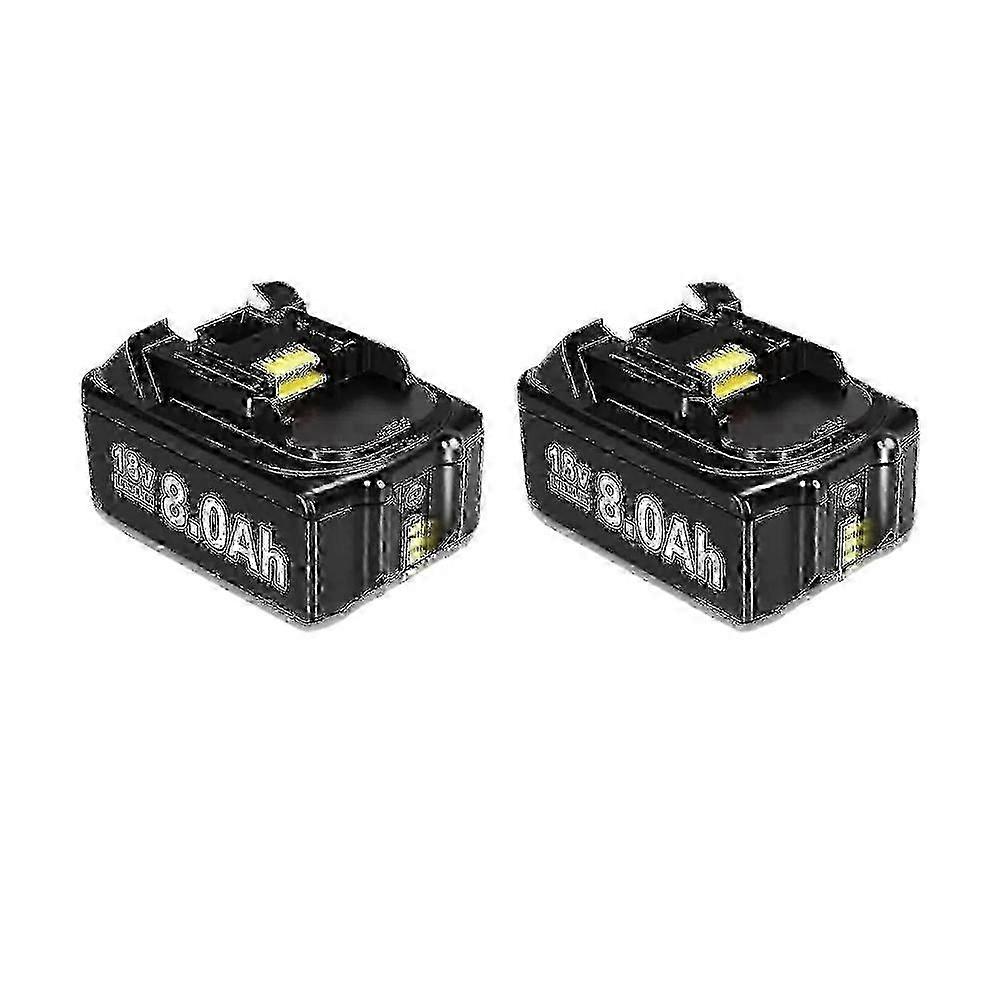 2Pack 8.0Ah BL1860B 18V Battery Replacement for Makita 18V BL1860 BL Fian Cordless Tools Lithium-Ion Rechargeable Power Pack