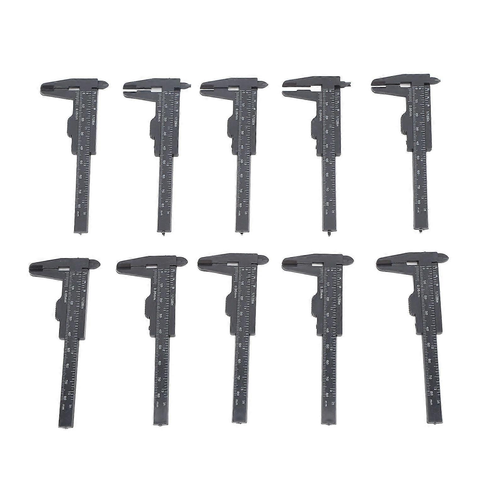 10Pcs 80mm Black Eyebrow Tattoo Measuring Ruler Disposable Microblading Positioning Brow Vernier Caliper Tool