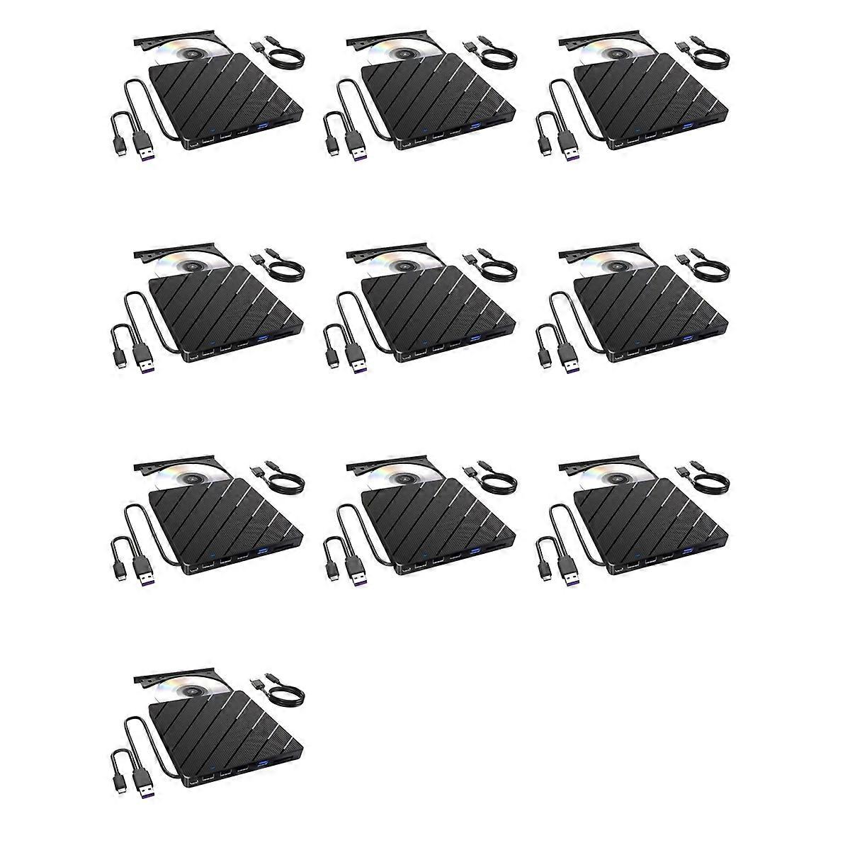 10X External CD/DVD Drive for Laptop, 7 in 1 USB Ultra-Slim CD/DVD Player Burner, Burner Writer Exte