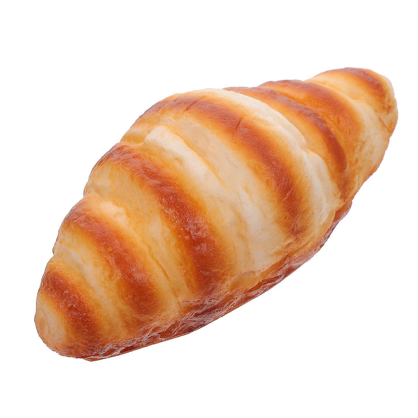 PU Bread Toy Conch Bread Model for Photo Prop 1Pcs Beige Color