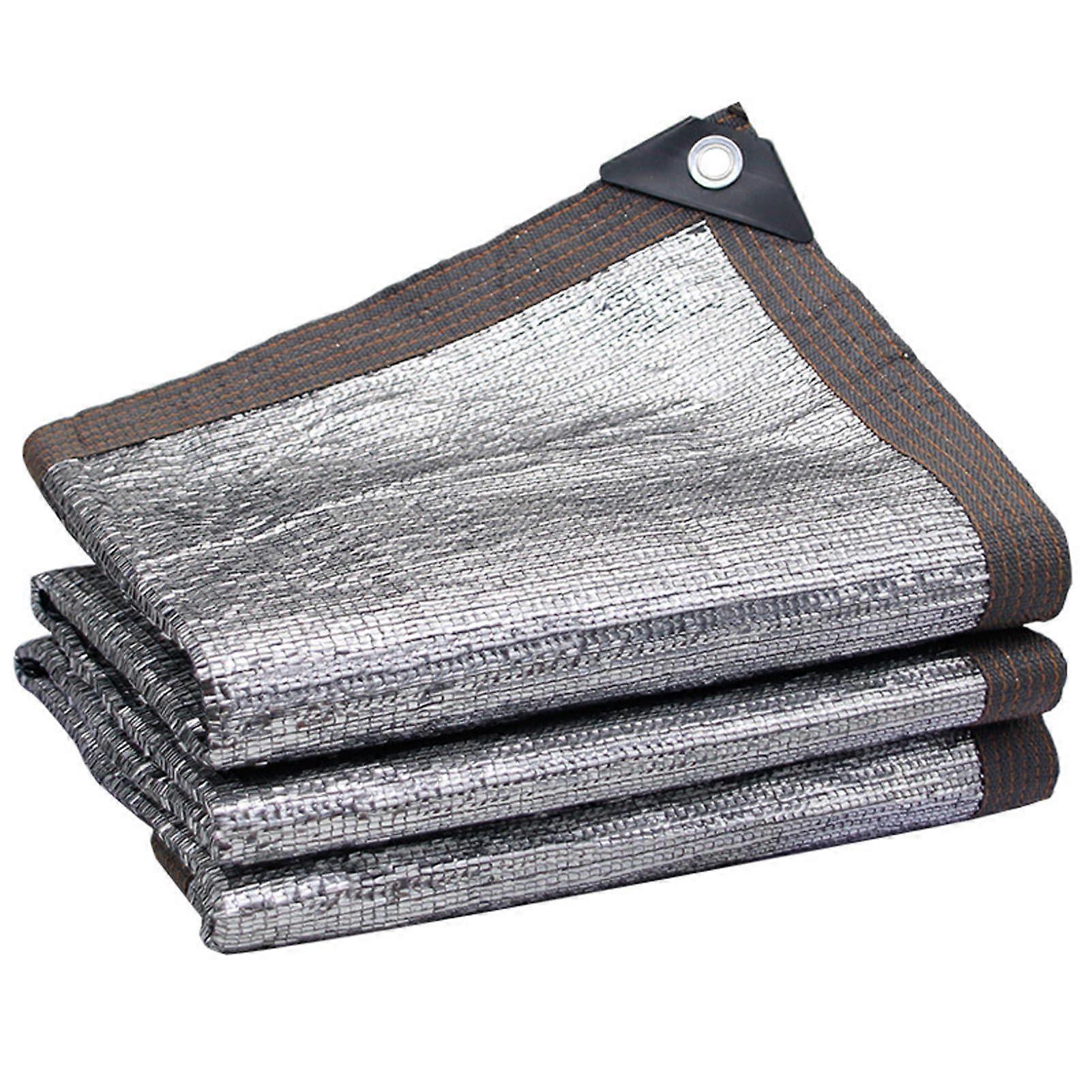 Shade Cloth 3x7m, Reflective Aluminium Shade Netting with Grommets for Plants, Greenhouse, Patio, Chicken Coop
