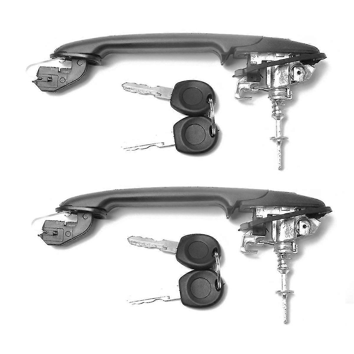 6n0837207c/d 2pcs Front Left Right Door Handle With 2 Same Keys For 6n 6n1 6n2 Seat Galaxy 26s