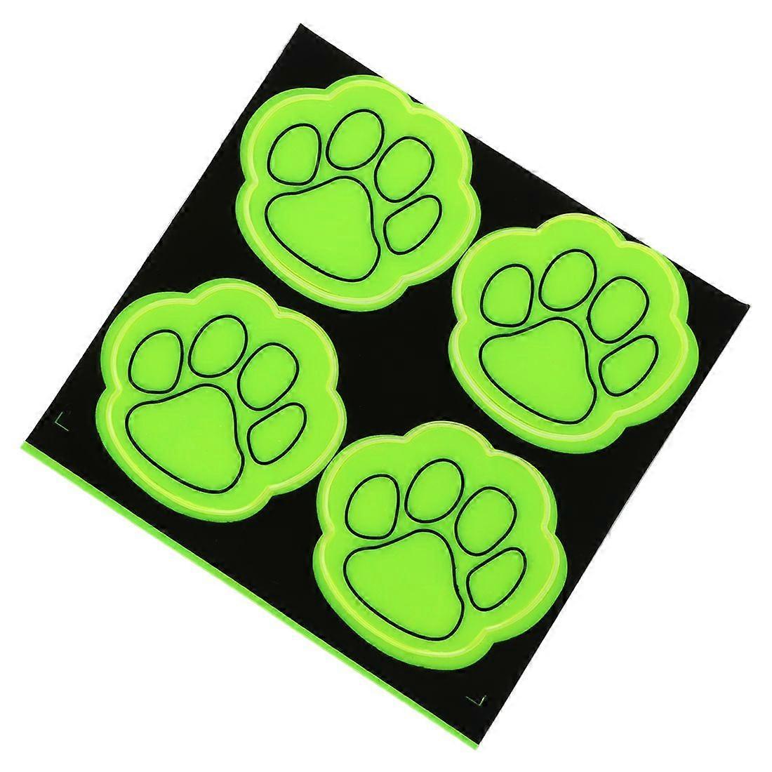 8 Reflective High Visibility "Paw" Stickers