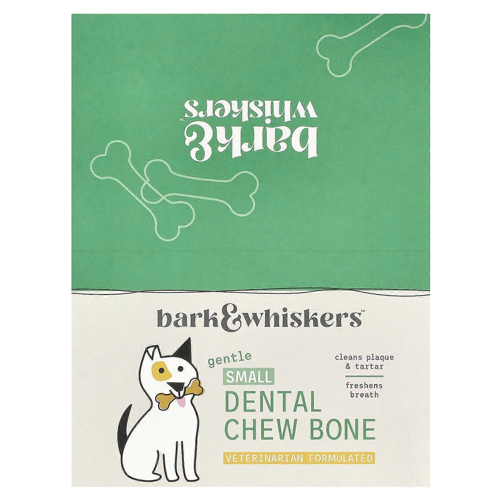 Bark & Whiskers, Dental Chew Bone, Small, For Dogs, 12 Bones, 0.7 oz (20 g) Each