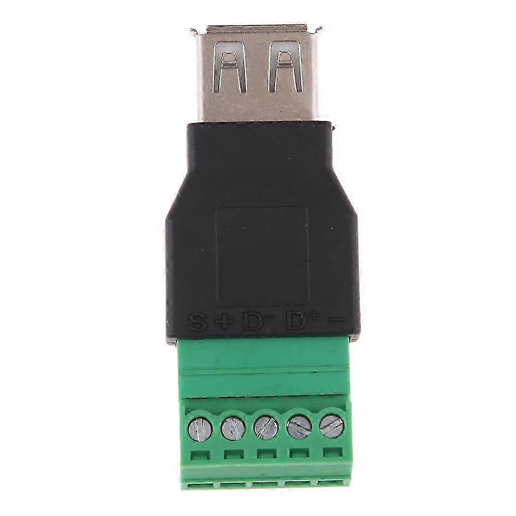 2025 5 Pin USB2.0 Type A Female Screw with Shielded Terminal Connector Socket