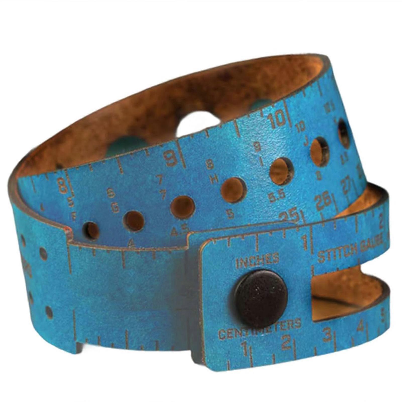 Leather Multi-Functional Measuring Tool, 7-in-1 Wrist Ruler for Crafting, Sewing, Knitting, DIY Leather Projects Professional Finish