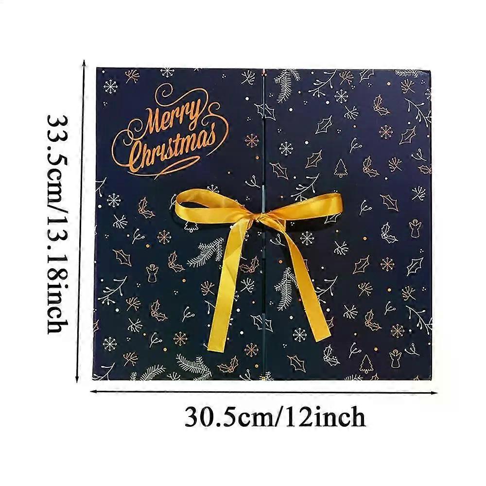 Christmas Advent Calendar Decoration with 24 Cardboard Gifts Boxes Empty Xmas Countdown Calendar to Fill Advent Calendar Storage