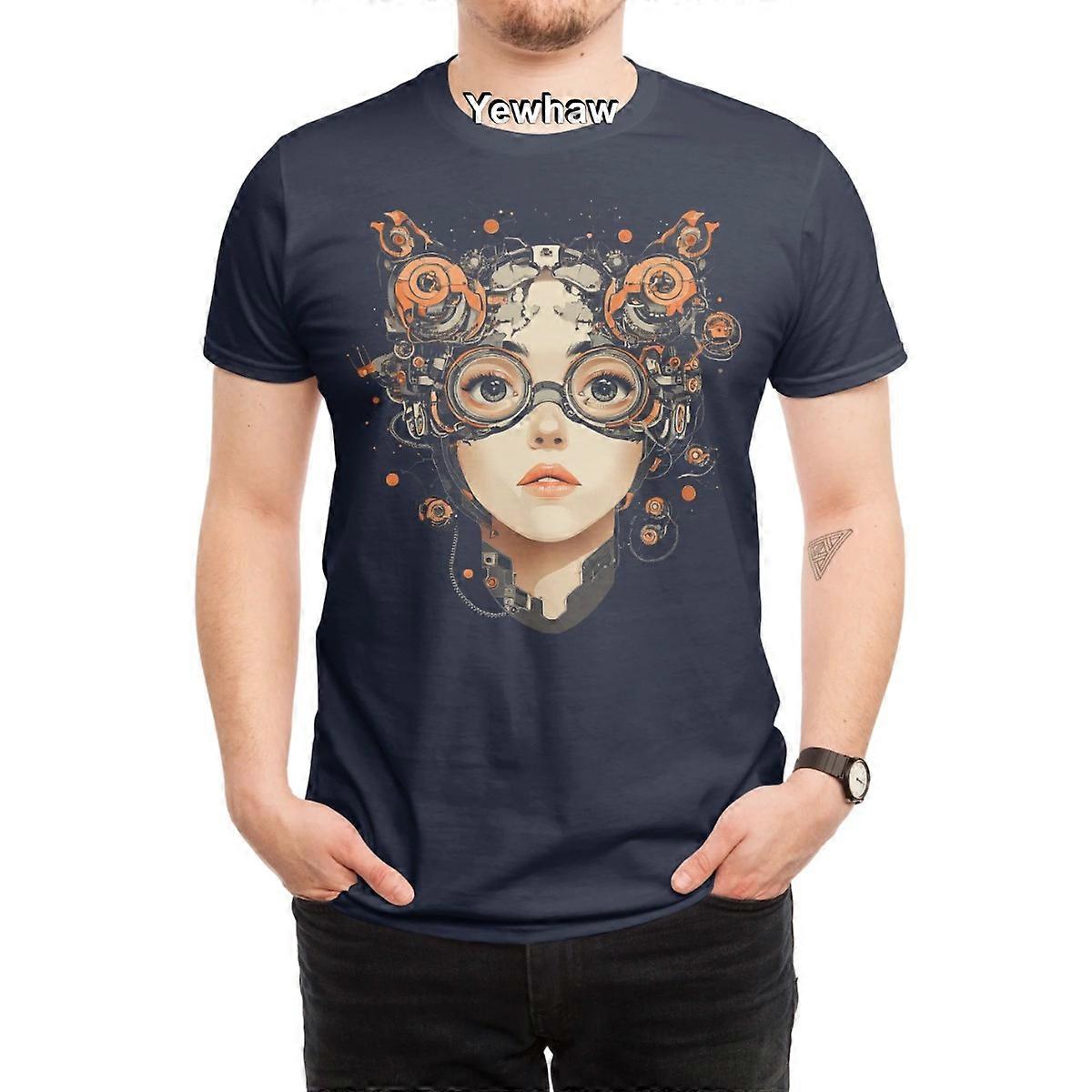 Lady Bot T-Shirt digital art cybernetic steampunk mechanical futuristic portrait