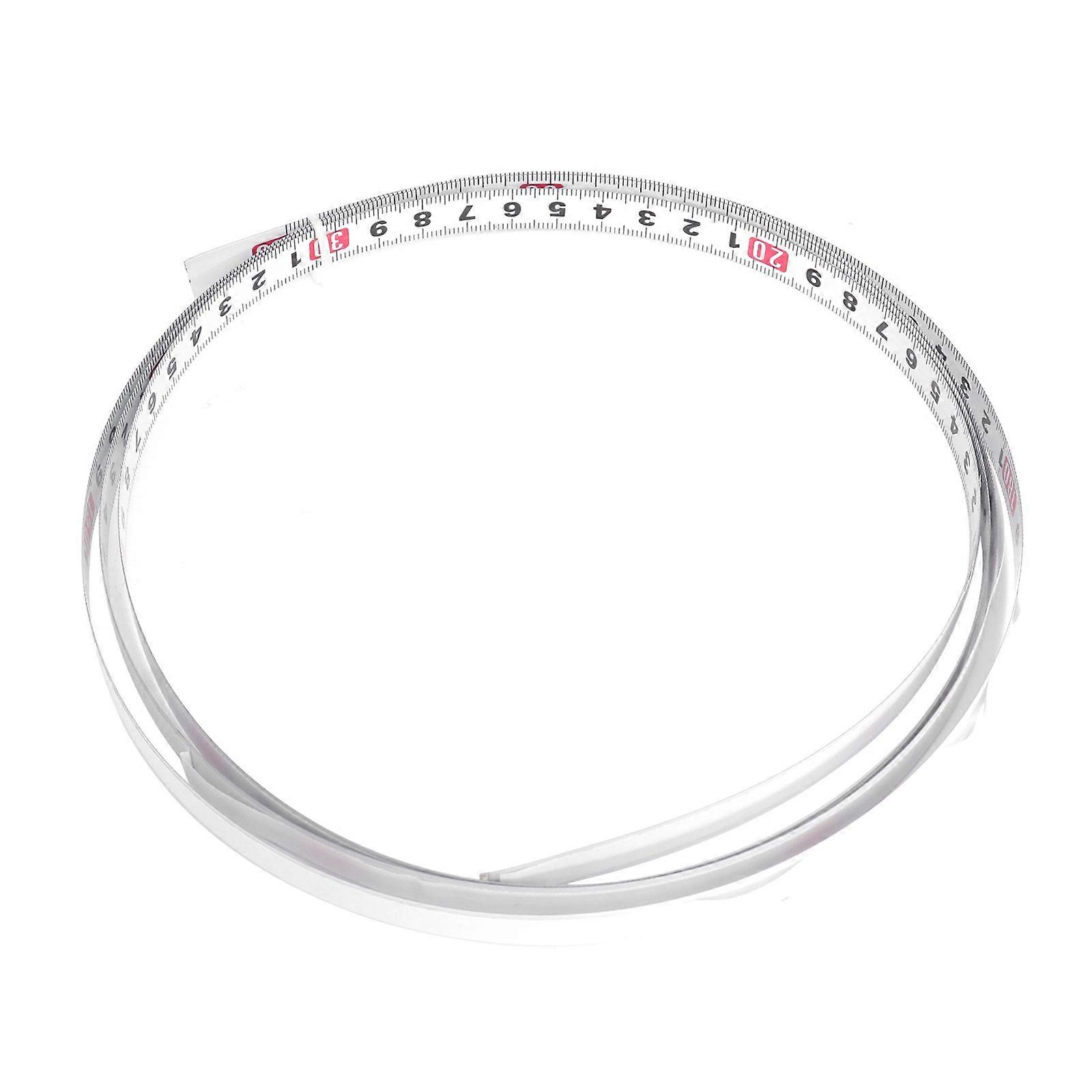 2m Steel Miter Track Tape Measure Self Adhesive Metric Scale Ruler Miter Scale Woodworking Ruler (Left to Right)