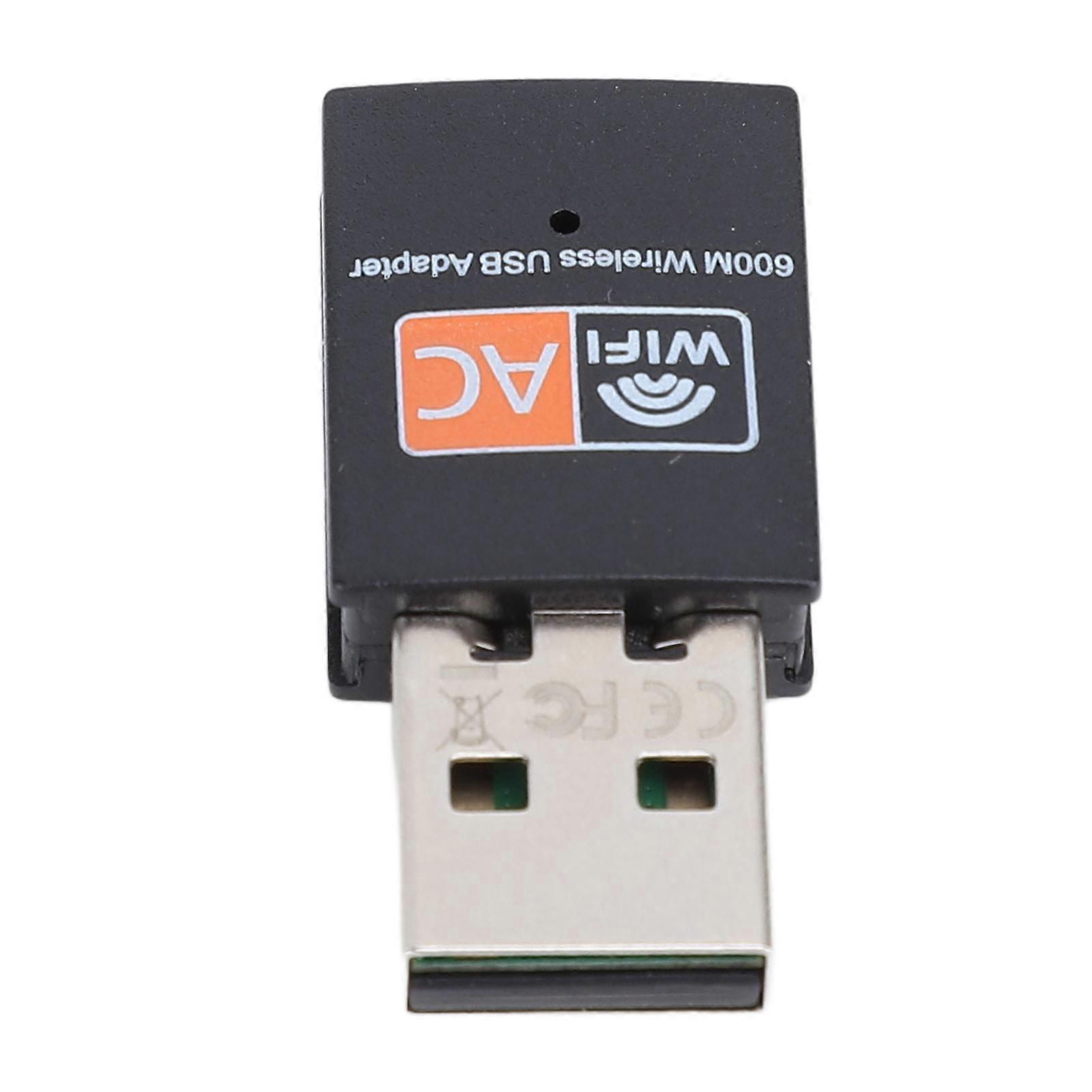 600Mbps USB WiFi Adapter 2.4GHz 5GHz Wireless Network Adapter for Win XP Vista 7 8 10 11 