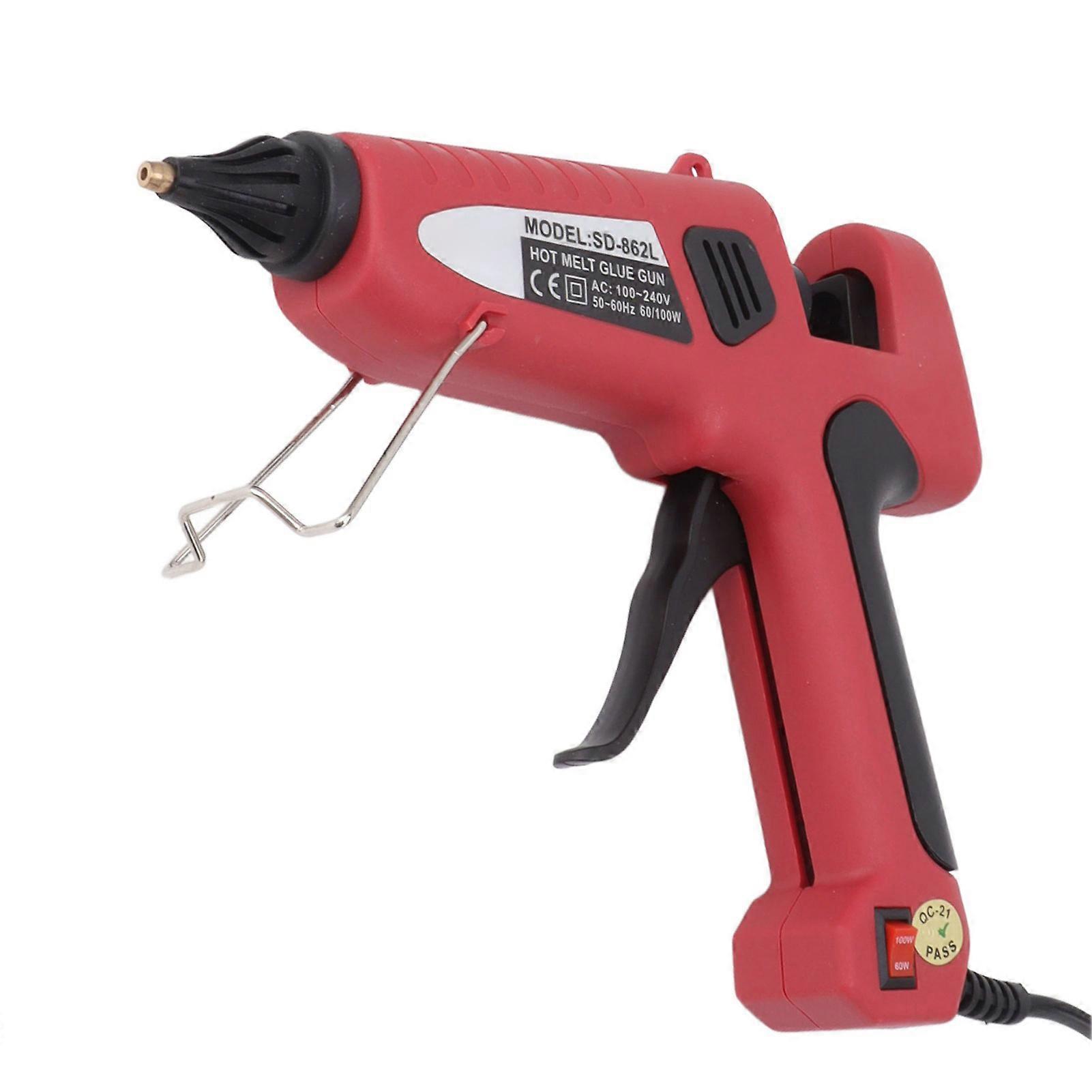 Hot Glue Gun Adjustable Temperature 60W 100W Red Handmade DIY Glue Gun