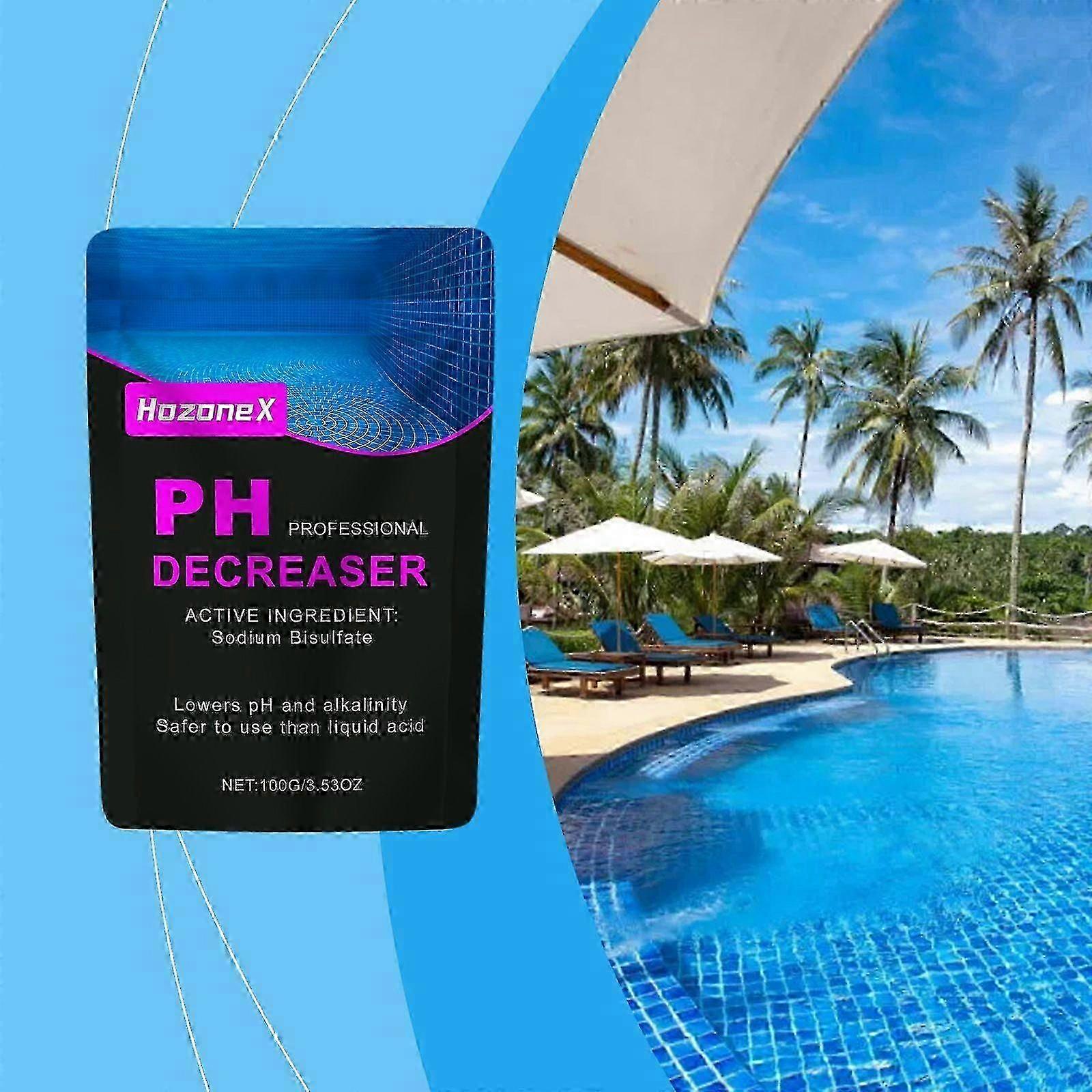 pH Down for Pools - 5lb/100g Sodium Bisulfate pH Decreaser for Pool & Alkalinity Decreaser - Easy Dissolving Dry Acid Pool Chemicals