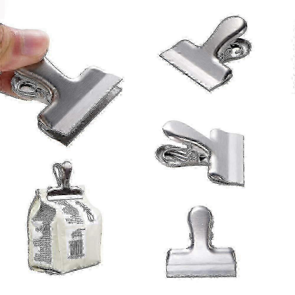 1.5' 10pcs Less Steel Bag Clips, Tight Grip