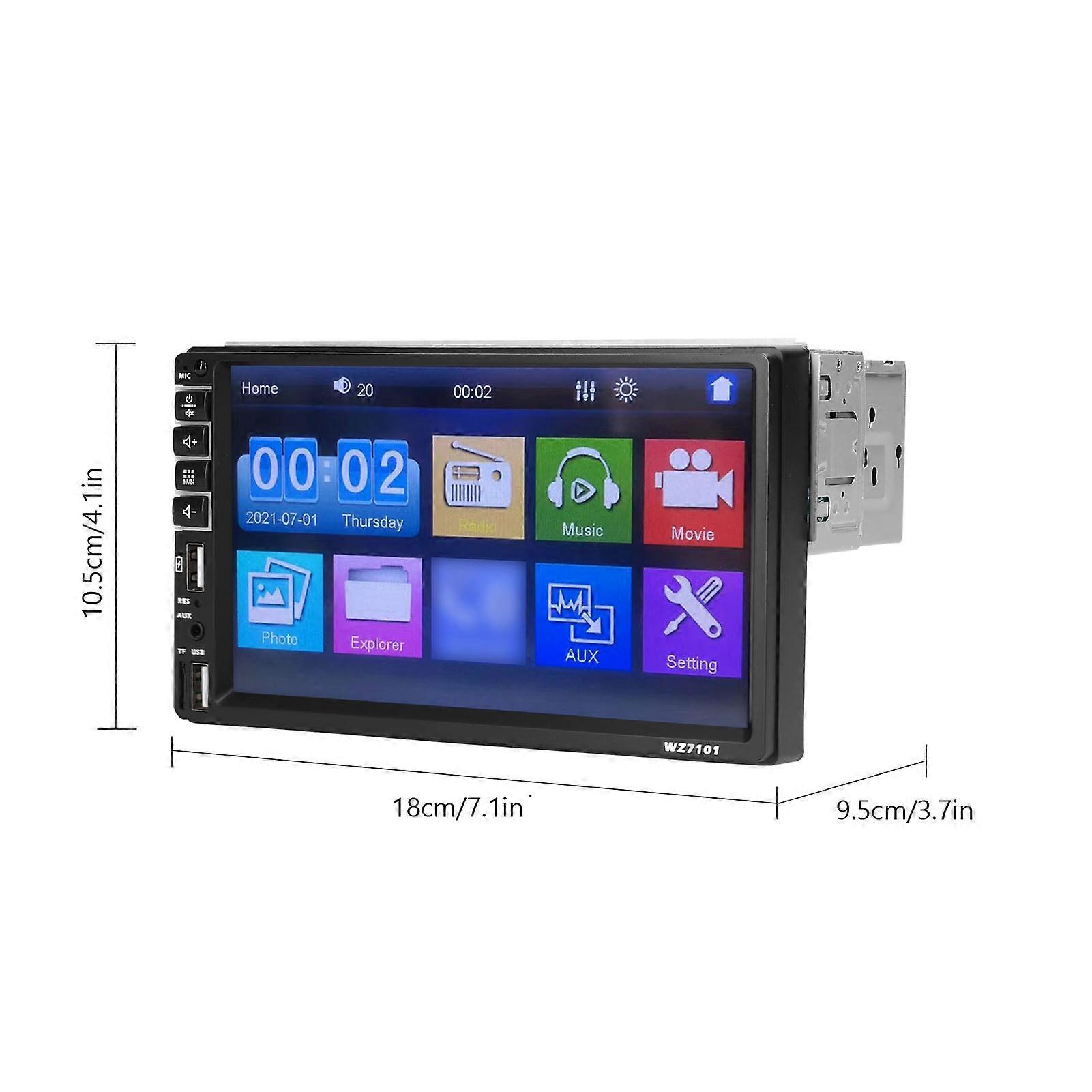 デュアルUSBポートとシングルDIN用のHDディスプレイを備えたカーMP5プレーヤー