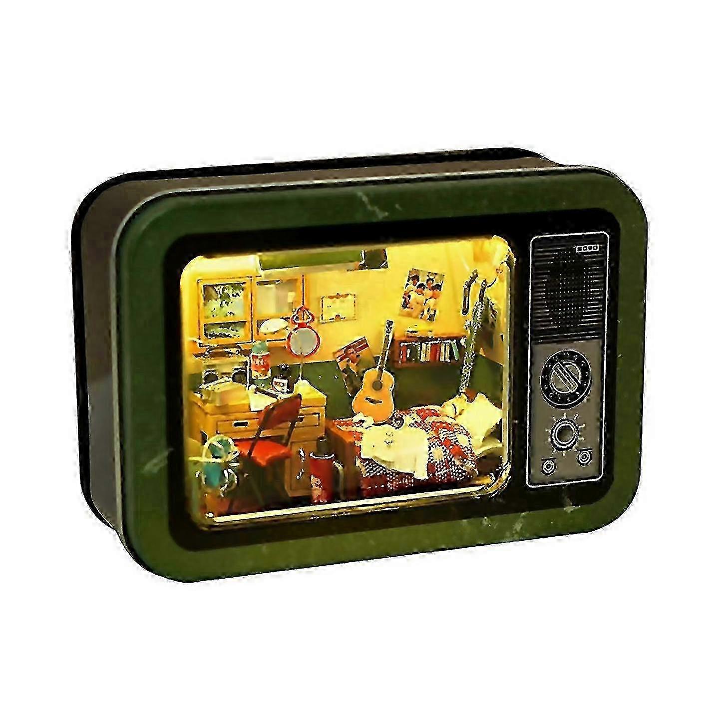 For diy hut handmade tinplate box childhood memory model