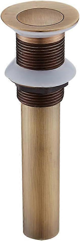 pop - up Vintage Drain Plug for sinks, click Drain, no overflow, Brass, Universal Flume drain valve, Flume siphon, no overflow Hole, Polish, no overf