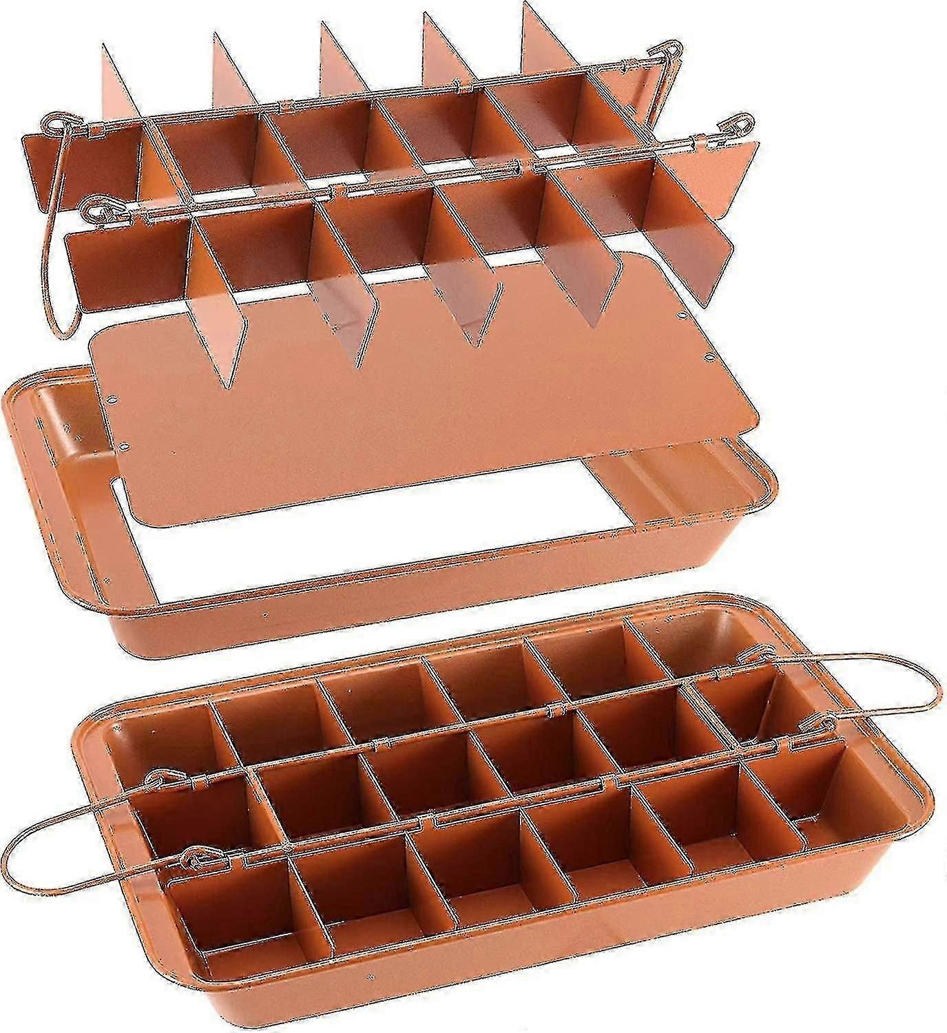 Bakplaat 18-grid koolstofstaal 12x8x2 inch