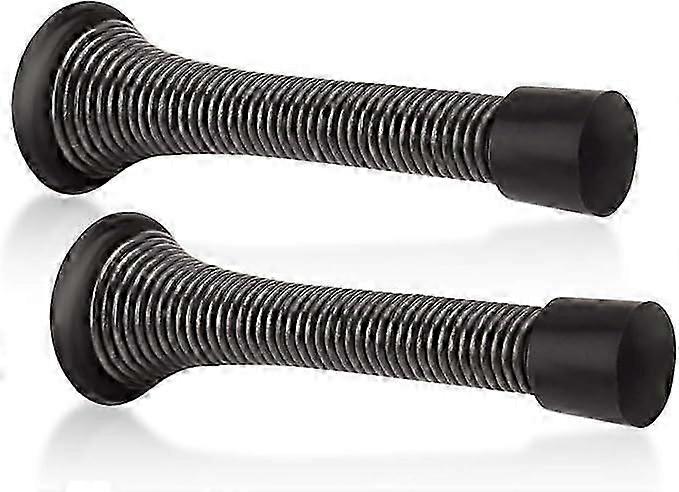 Federtürstopper mit Gummipuffer, flexibler, robuster Türstopper für Wände
