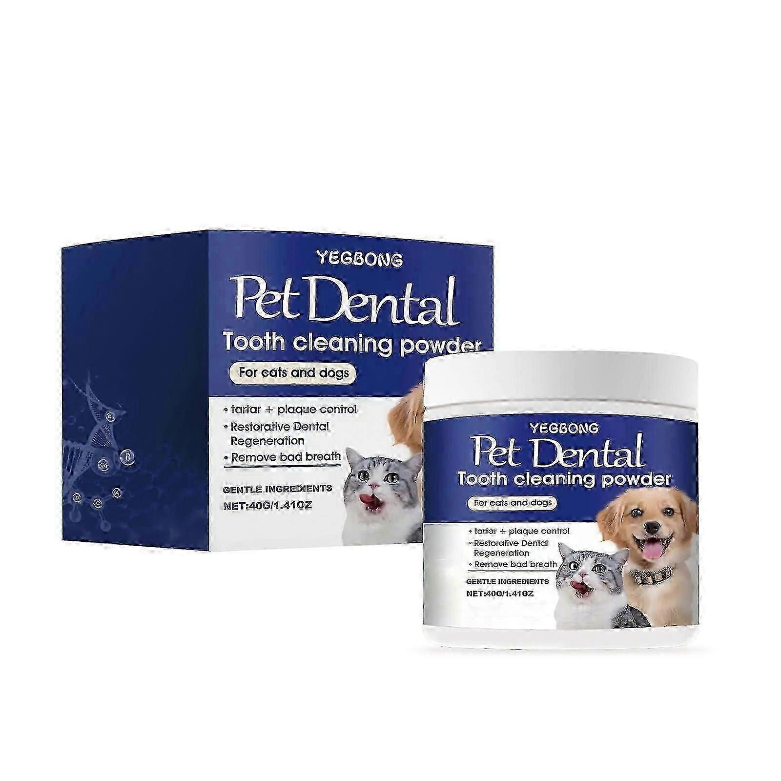 Yegbong Pet Tooth Cleansing Pet Tooth Cleansing Stains Removing Tartars Repressing Odor Repressing Fresh Tooth Cleansing Powder