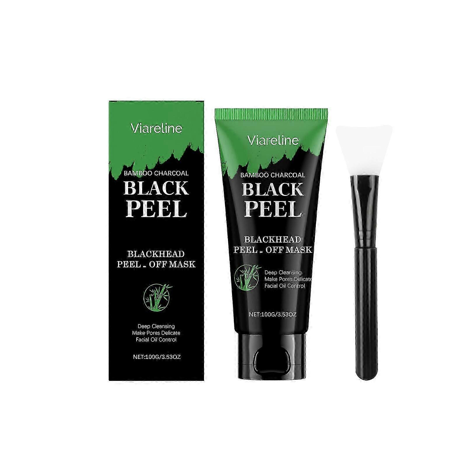 Viareline Bamboo Charcoal Cleansing Mask Gentle Cleansing Facial Skin Delicate Smooth Refreshing Non-Greasy