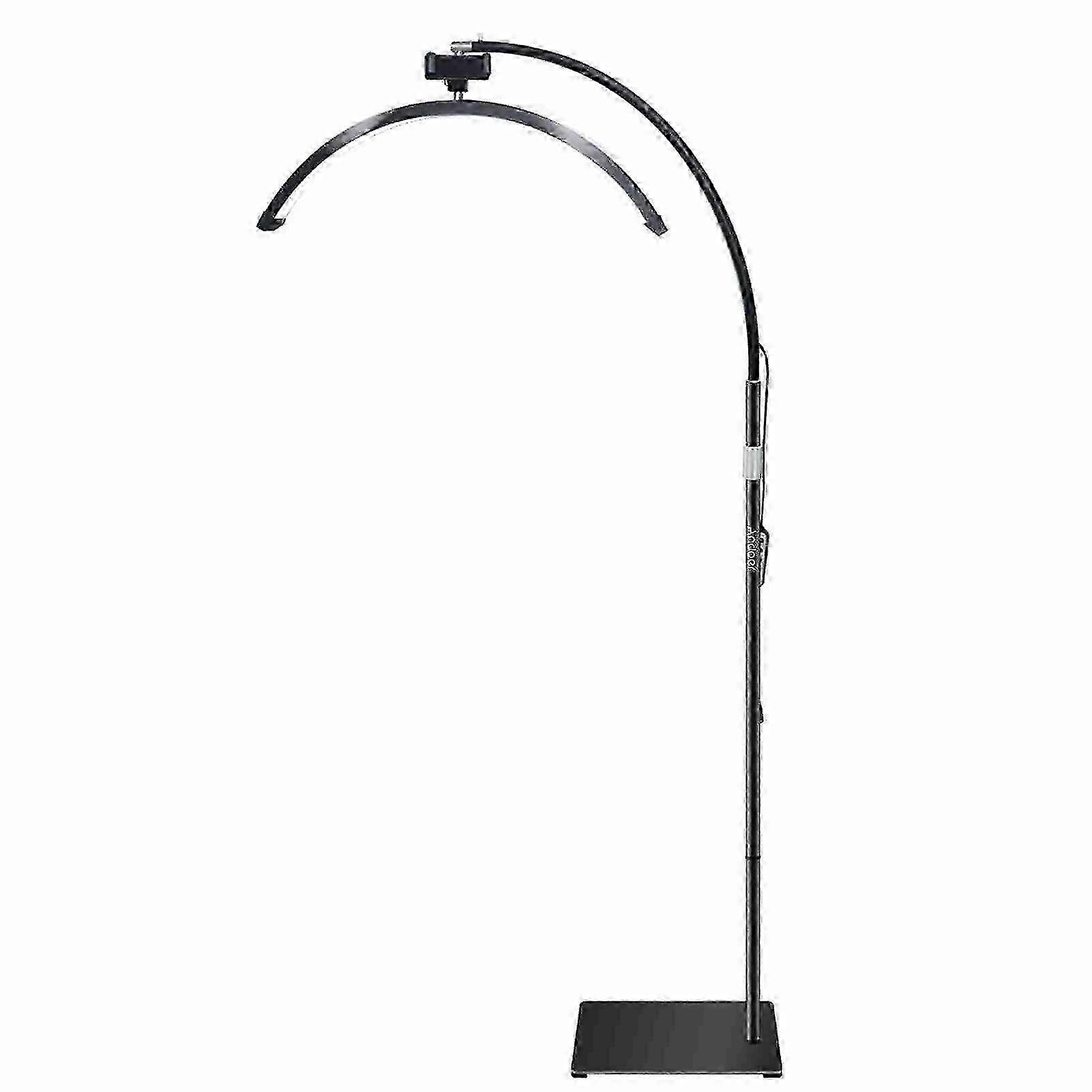 360 Rotating LED Floor Fill Light - Dimmable, Adjustable with Phone Holder & Remote